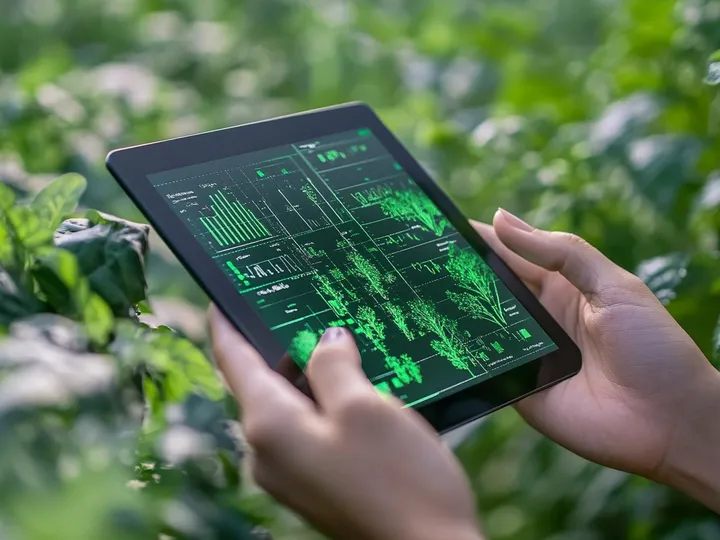 Tablet com informações