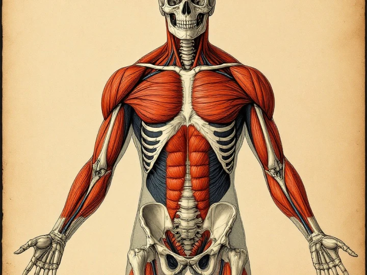 Representação dos músculos do corpo humano