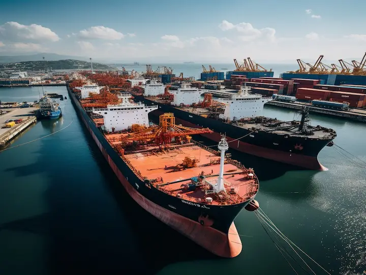 Embarcações em um porto