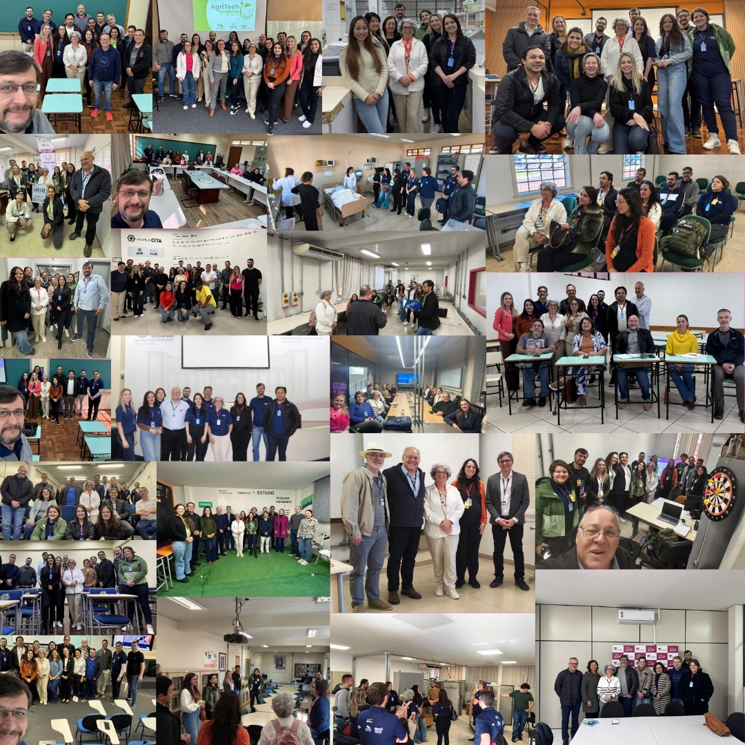 Mosaico de fotos dos agentes regionais de inovação.